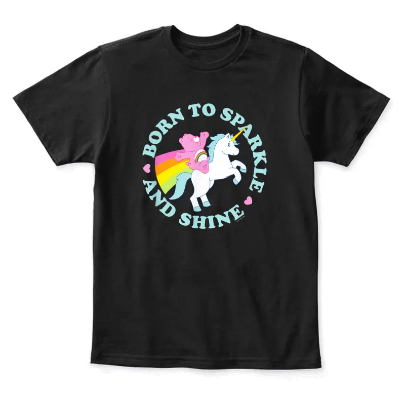 Care Bears Cheer Bear Unicorn Born To Sparkle And Shine Youth Staple T-Shirt