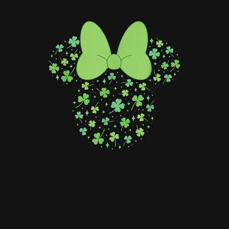 Disney Minnie Mouse Icon Shamrock Clovers St Patrick’s Day Unisex Long Sleeve T-Shirt