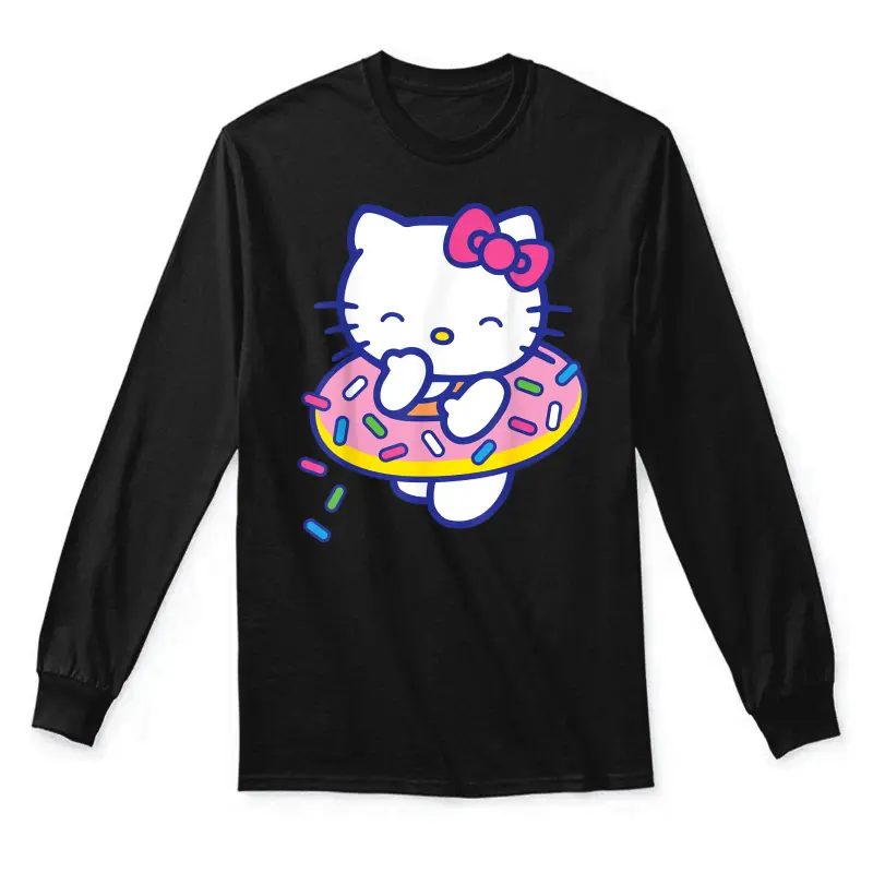 Hello Kitty Donut Sprinkles Floaty Summer Swimming Unisex Long Sleeve T-Shirt