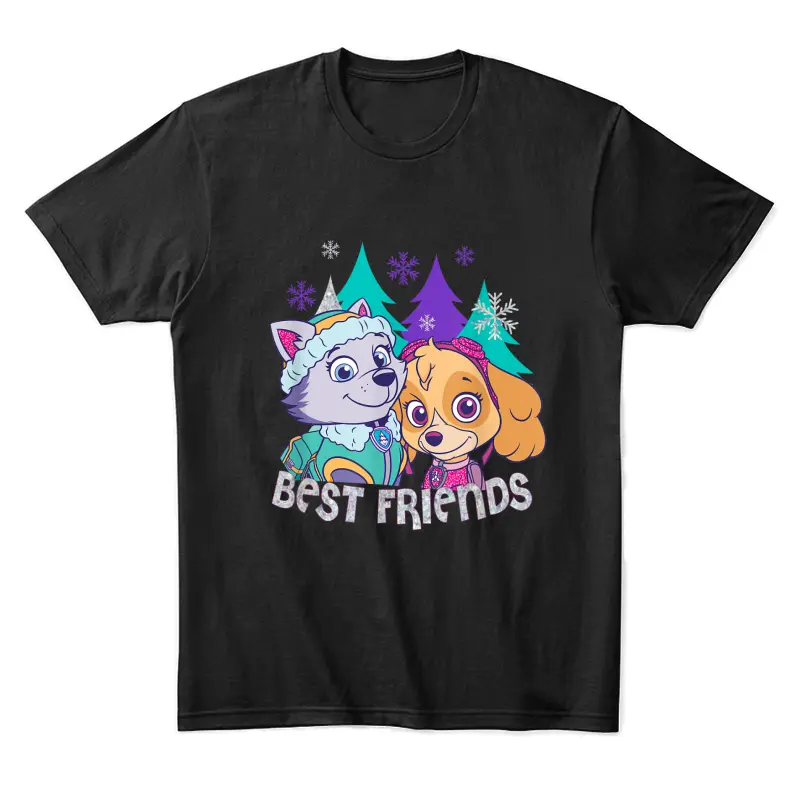 Paw Patrol Skye And Everest Best Friends Unisex Staple T-Shirt