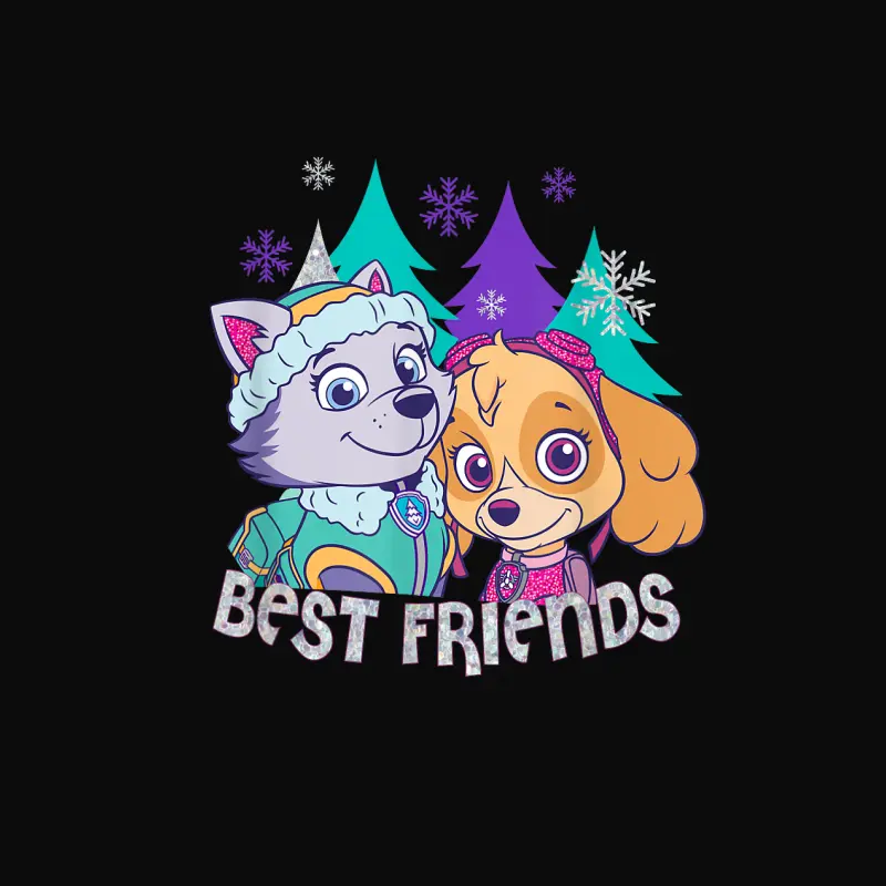 Paw Patrol Skye And Everest Best Friends Unisex Staple T-Shirt