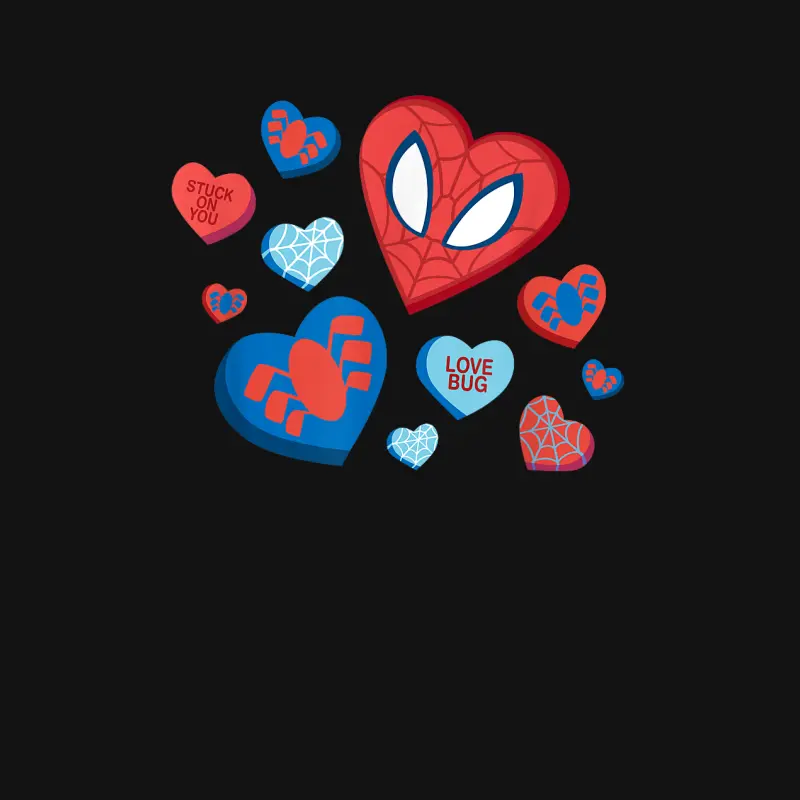 Marvel Spider-Man Spidey Hearts Valentine's Day Unisex Long Sleeve T-Shirt