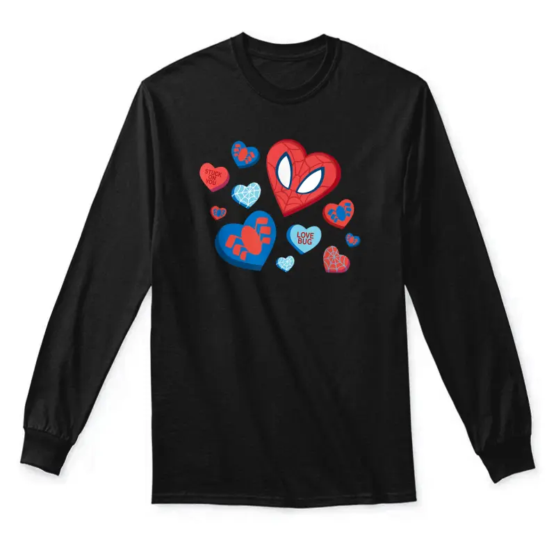 Marvel Spider-Man Spidey Hearts Valentine's Day Unisex Long Sleeve T-Shirt
