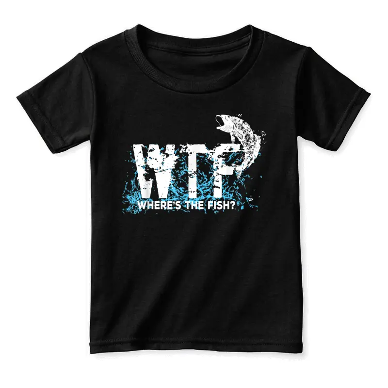 Funny Wtf Where Is The Fish Fishing Fishermen Vintage Shirt Toddler Staple T-Shirt
