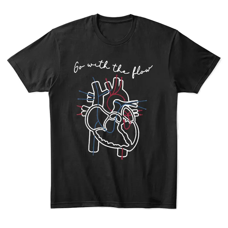 Cvicu Cardiac Nurse Anatomy Cardiology Human Heart Flow Unisex Staple T-Shirt