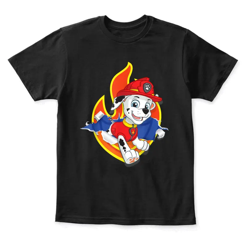 Paw Patrol Marshall Torn Badge Youth Staple T-Shirt
