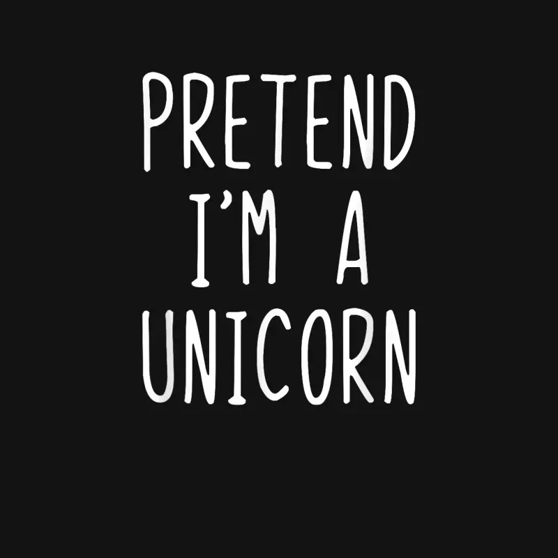 Pretend I'm A Unicorn Costume Halloween Lazy Easy Youth Staple T-Shirt