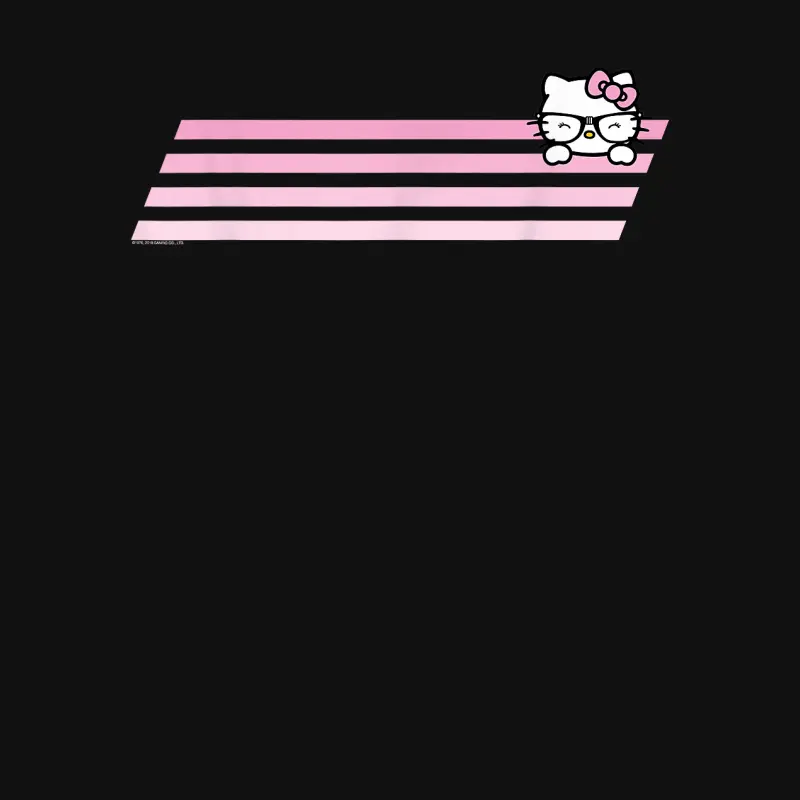 Hello Kitty Nerd Glasses Retro Stripe Tee Shirt Baby Onesie