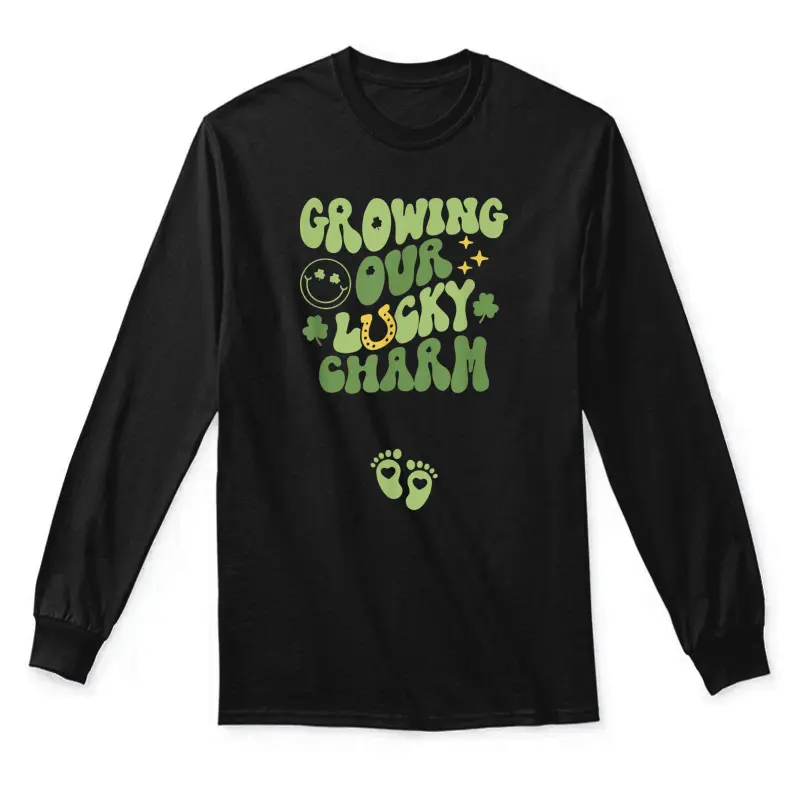 Growing Our Lucky Charm St Patrick's Day Pregnancy Maternity Unisex Long Sleeve T-Shirt
