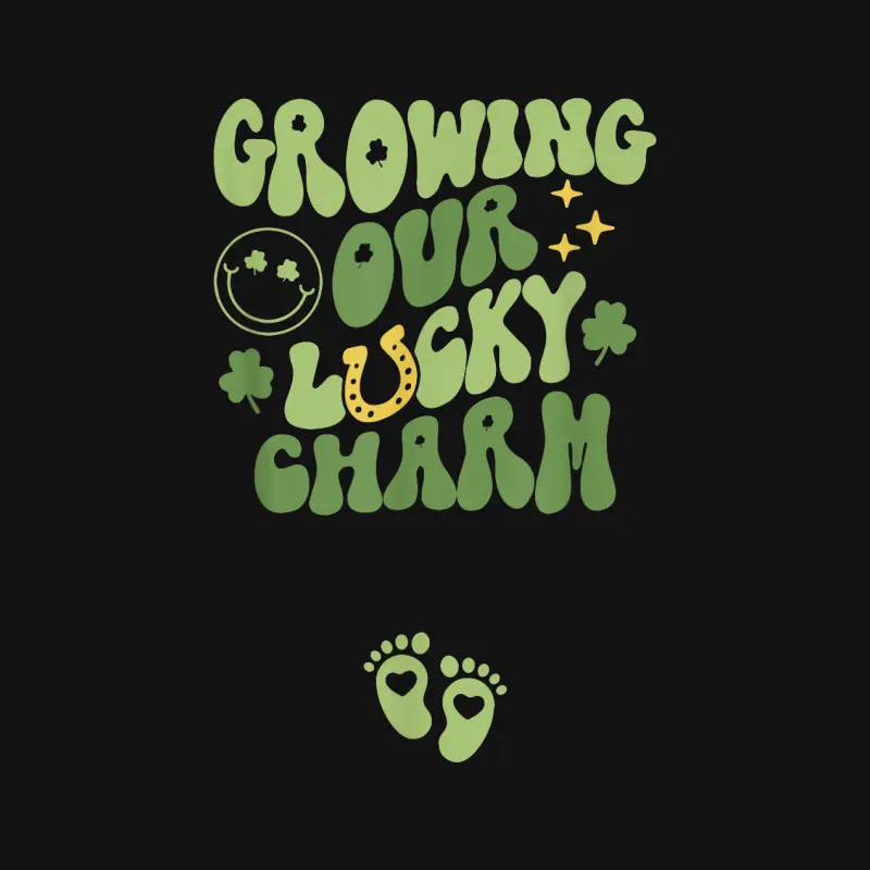 Growing Our Lucky Charm St Patrick's Day Pregnancy Maternity Unisex Long Sleeve T-Shirt