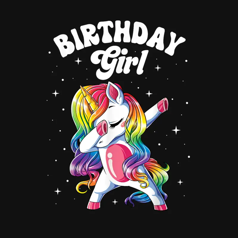 Unicorn Dabbing Birthday Girl Kids Rainbow Dab Dance Squad Baby Onesie