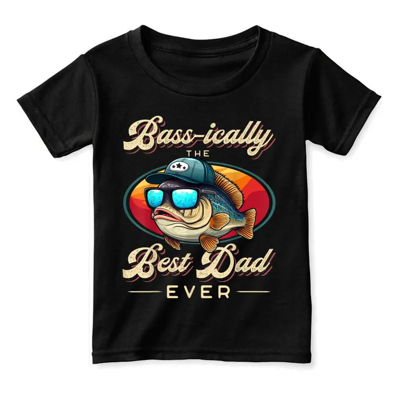 Funny Fishing Father's Day - Dad Fisherman Birthday Graphic Toddler Staple T-Shirt