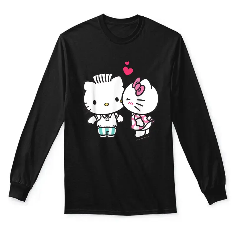 Hello Kitty And Dear Daniel Valentine Tee Shirt Unisex Long Sleeve T-Shirt