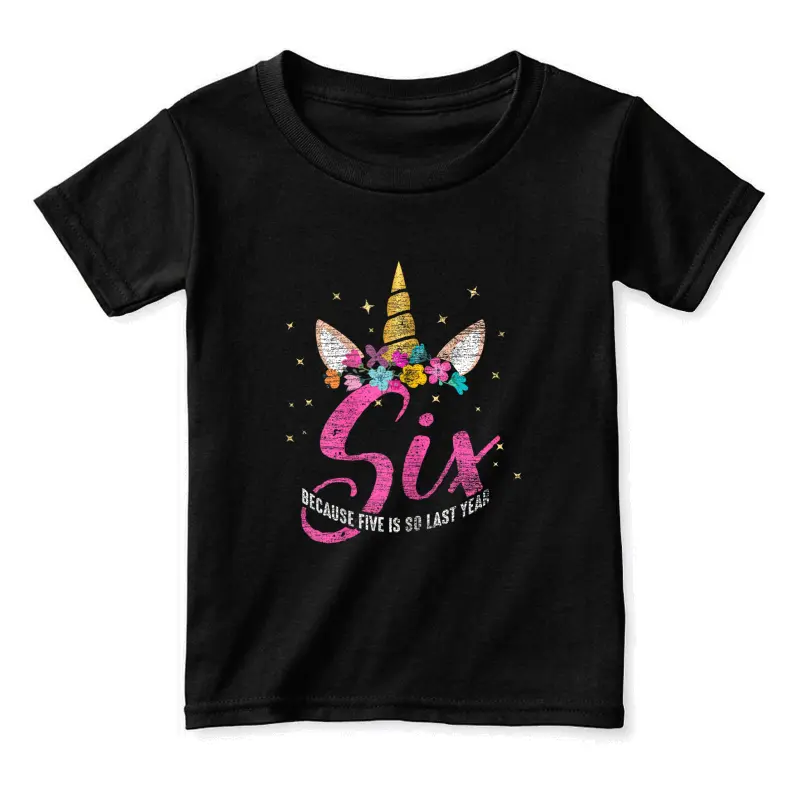 6 Years Old Birthday Girl Gifts Unicorn 6Th Birthday Toddler Staple T-Shirt