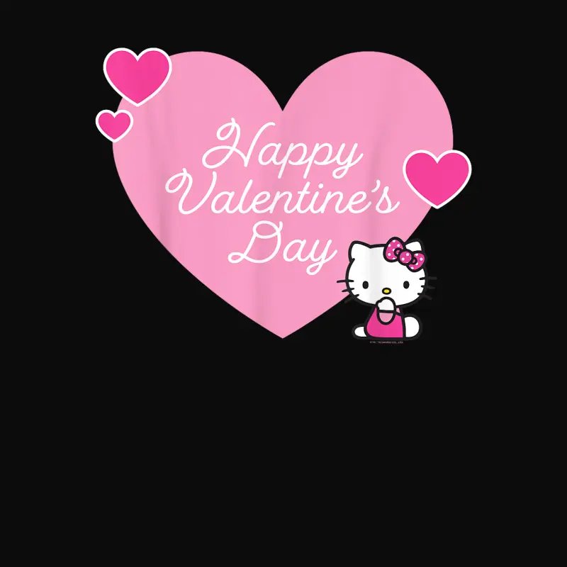 Hello Kitty Happy Valentine's Day Unisex Staple T-Shirt