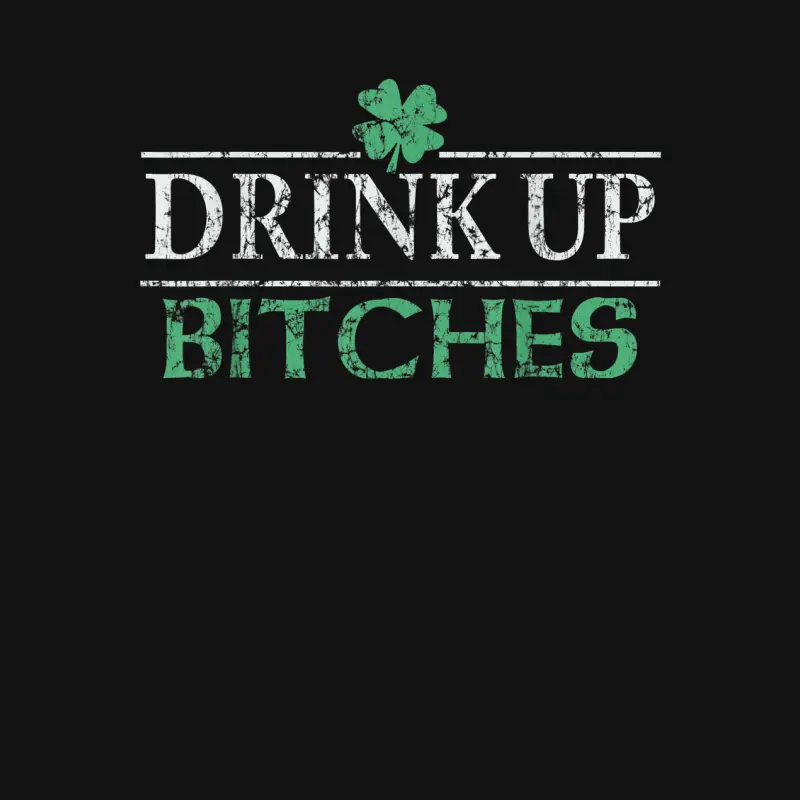 Drink Up Bitches Funny St Patricks Day Youth Staple T-Shirt