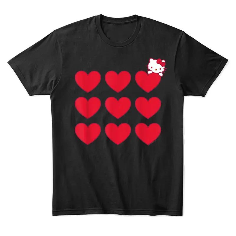Hello Kitty Stacked Hearts Tee Shirt Unisex Staple T-Shirt
