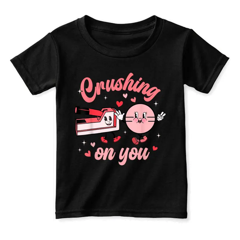 Funny Crushing On You Nursing Medical Valentines Day Women Toddler Staple T-Shirt