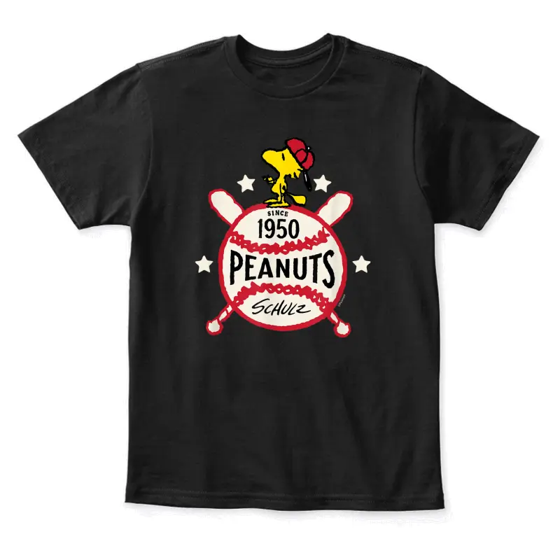 Peanuts - Woodstock 1950 Baseball Youth Staple T-Shirt