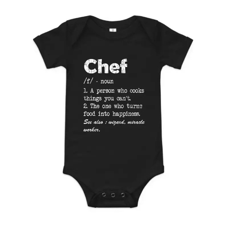 Chef Definition Funny Cook Cooking Graphic Baby Onesie