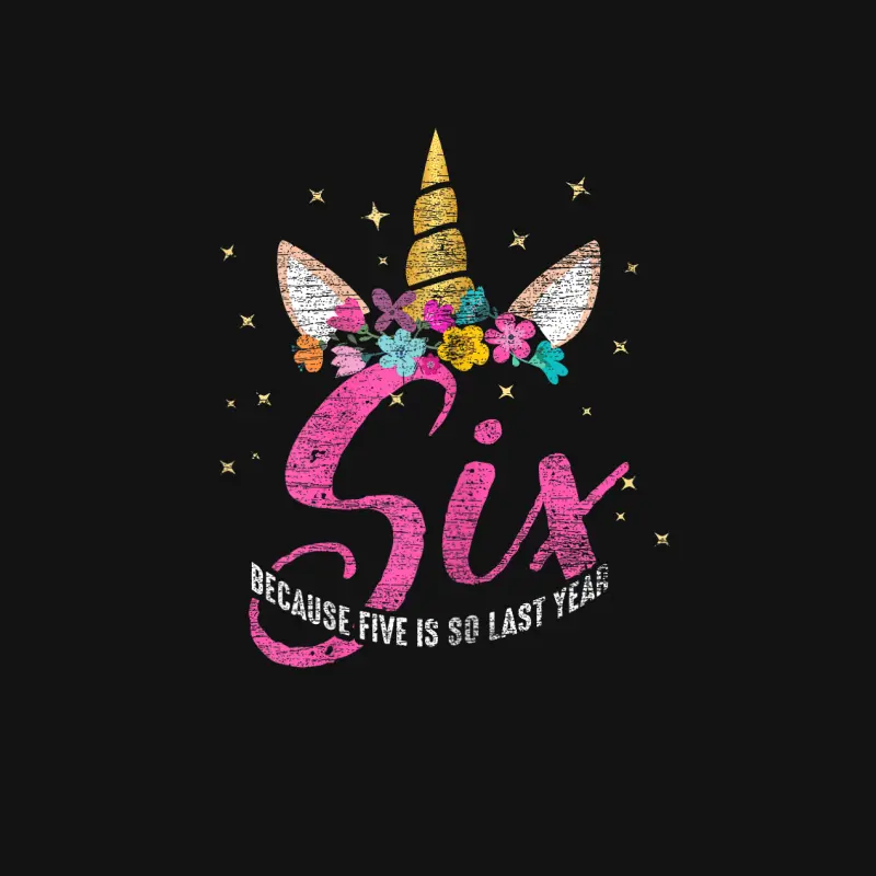 6 Years Old Birthday Girl Gifts Unicorn 6Th Birthday Unisex Long Sleeve T-Shirt