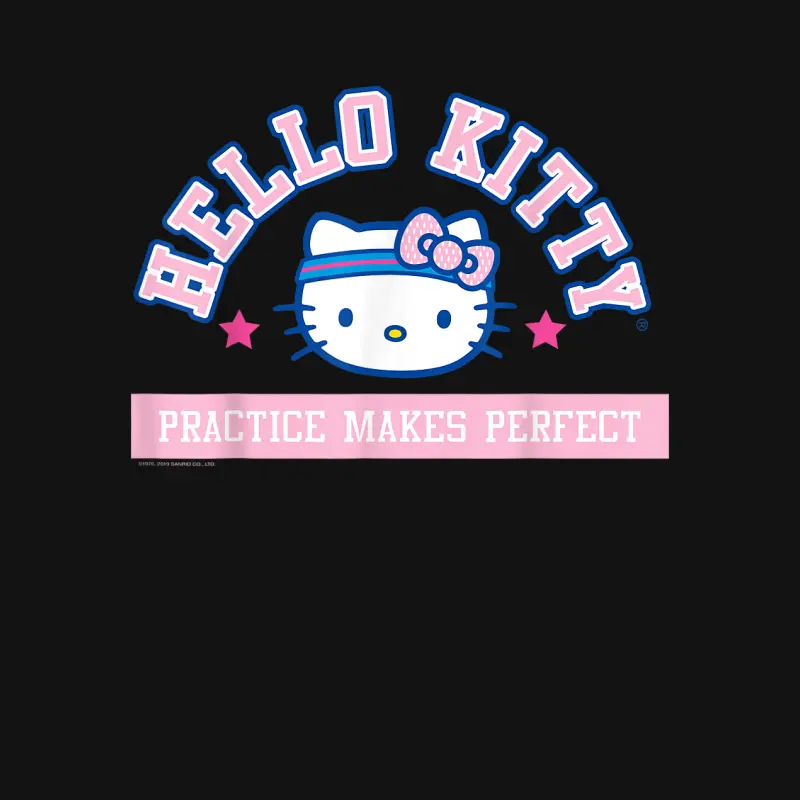 Hello Kitty Practice Makes Perfect Sports Athlete Tee Shirt Unisex Long Sleeve T-Shirt