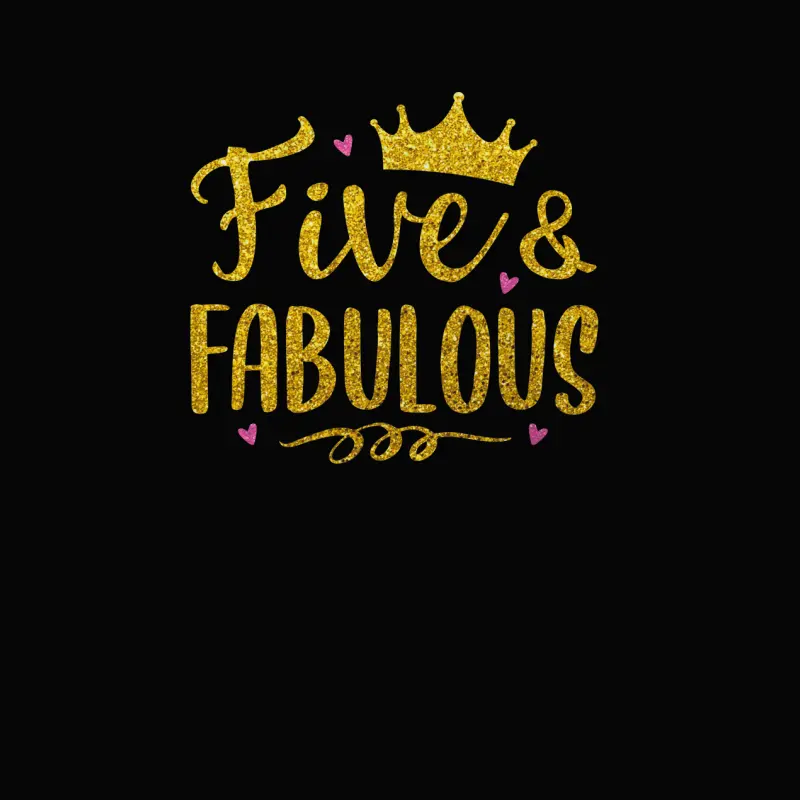 5 Years Old Fabulous 5Th Birthday Princess Toddler Staple T-Shirt