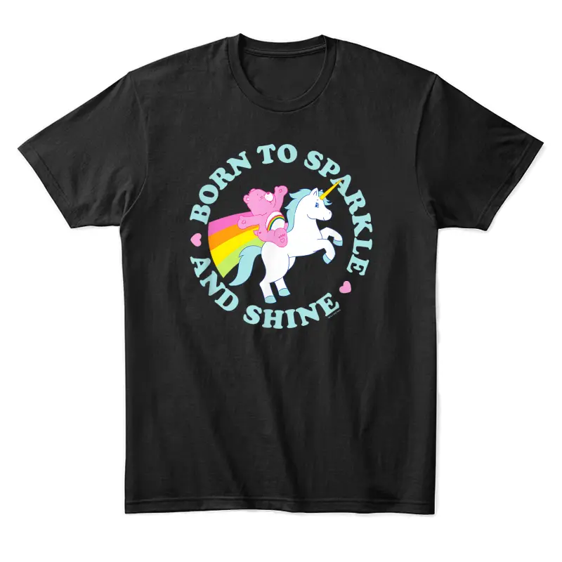 Care Bears Cheer Bear Unicorn Born To Sparkle And Shine Unisex Staple T-Shirt