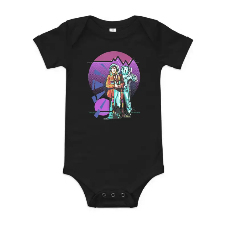 Pop Art 4Th Doctor Baker Cosmic Time Travel Fan Baby Onesie