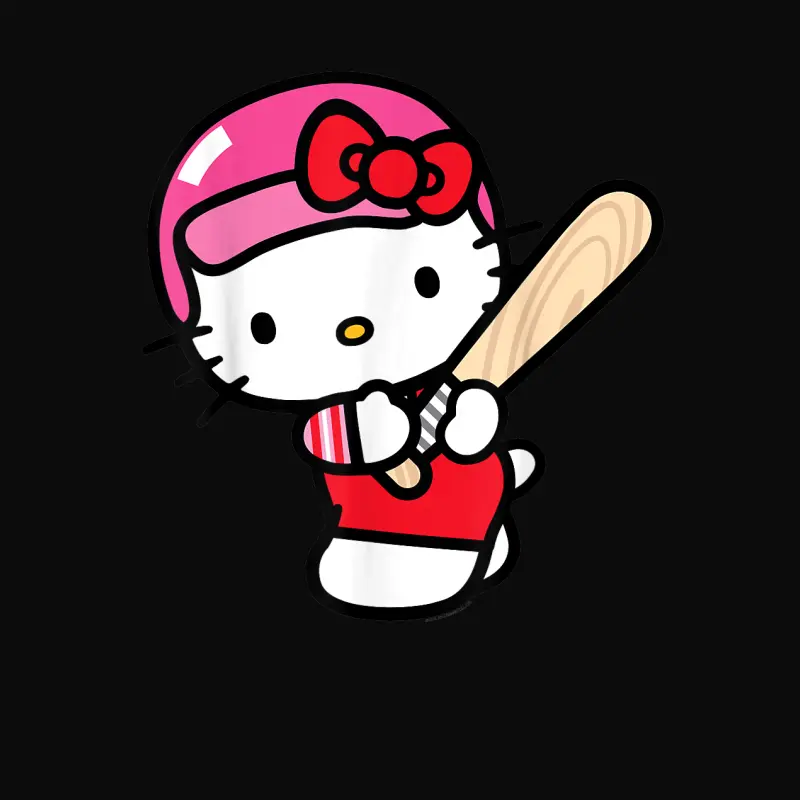 Hello Kitty Baseball Player Tee Shirt Unisex Staple T-Shirt