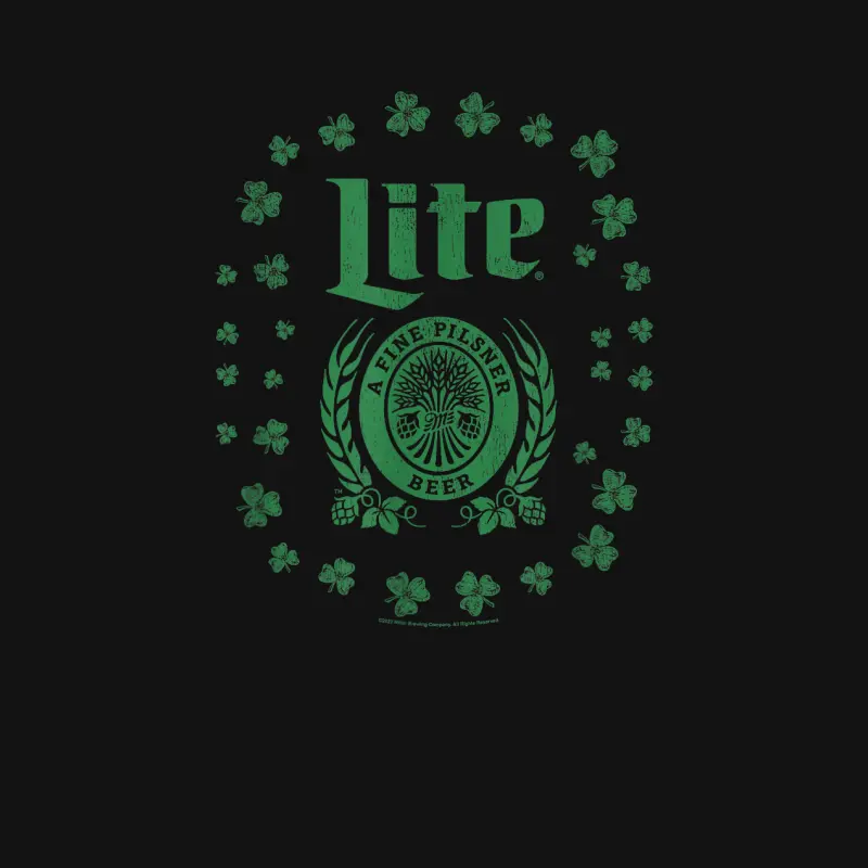 Miller Lite St. Patrick's Day A Fine Pilsner Beer Distressed Youth Staple T-Shirt