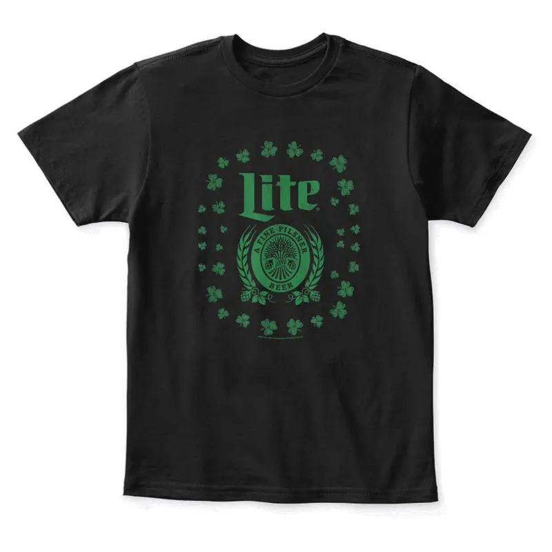 Miller Lite St. Patrick's Day A Fine Pilsner Beer Distressed Youth Staple T-Shirt