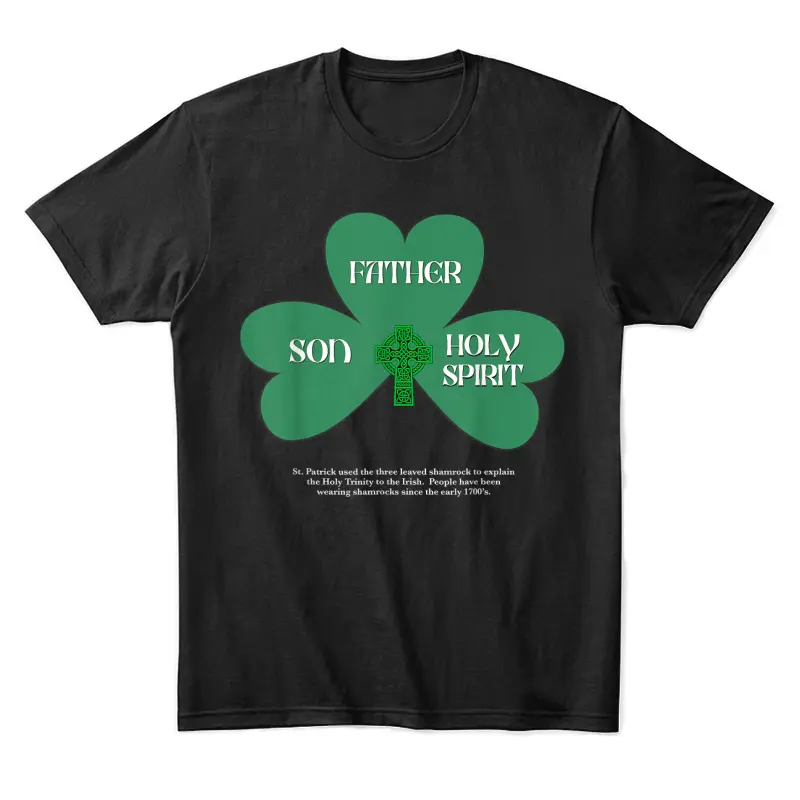 Christian St Patrick's Day Religious Trinity Clover Leaf God Unisex Staple T-Shirt