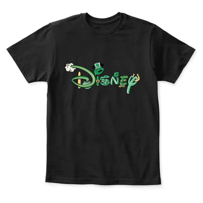 Disney Logo St. Patrick’s Day Letters Vacation Trip Matching Youth Staple T-Shirt