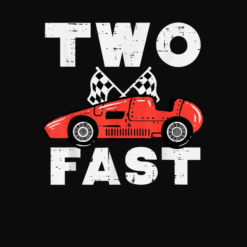 2Nd Birthday Race Car Two Fast 2 Year Old Bday Boys Kids Unisex Staple T-Shirt
