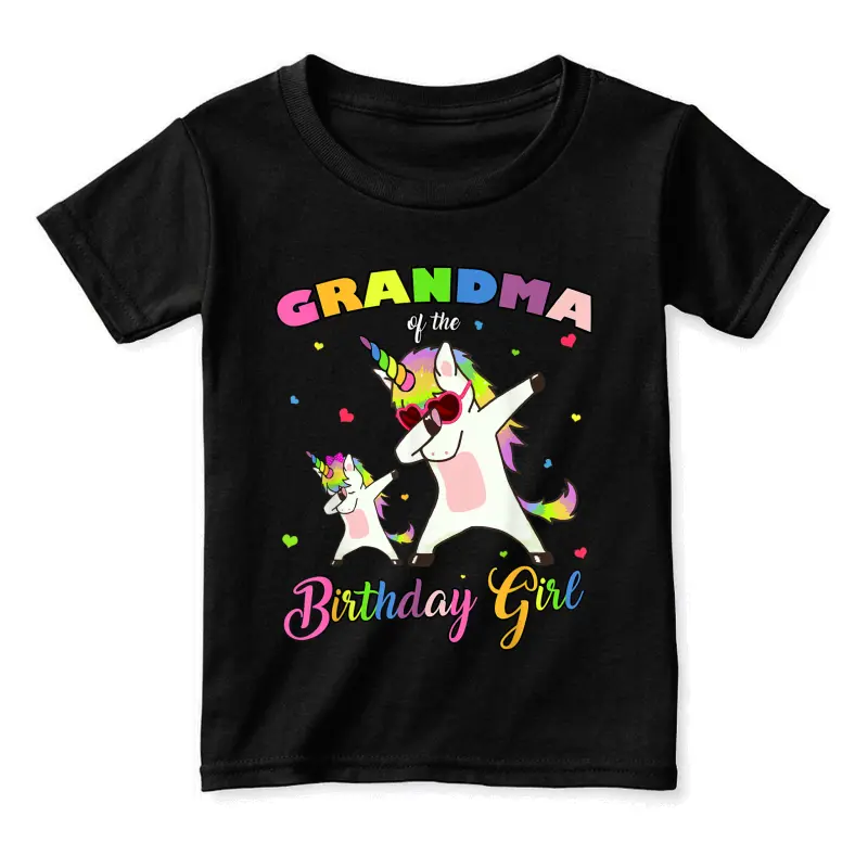 Grandma Of The Birthday Girl Unicorn Birthday Princess Dab Toddler Staple T-Shirt