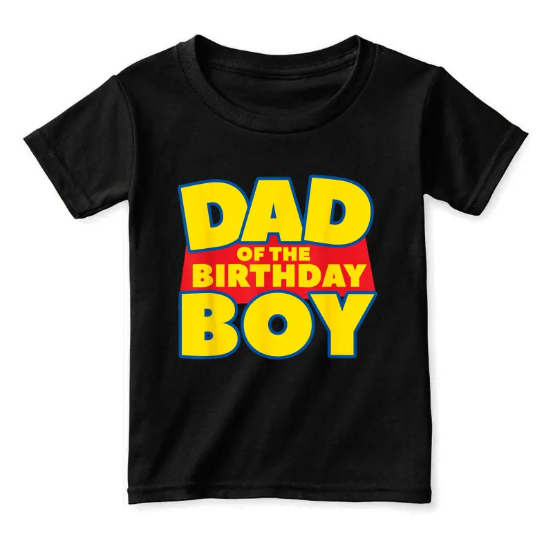 Dad Of The Toy Birthday Boy Funny Story Theme B-Day Toddler Staple T-Shirt