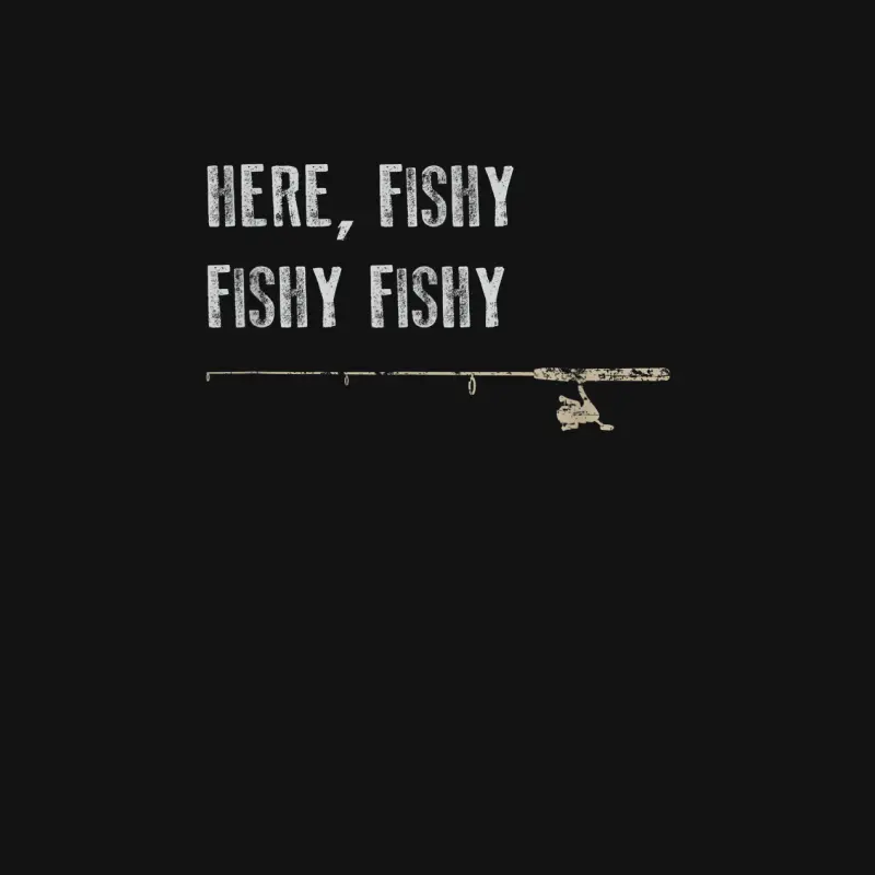 Funny Fishing Shirt Here Fishy Fishy Fathers Day Gift Youth Staple T-Shirt