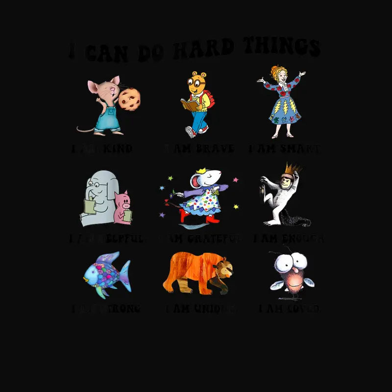 I Can Do Hard Things Teacher Back To School Children's Book Unisex Staple T-Shirt