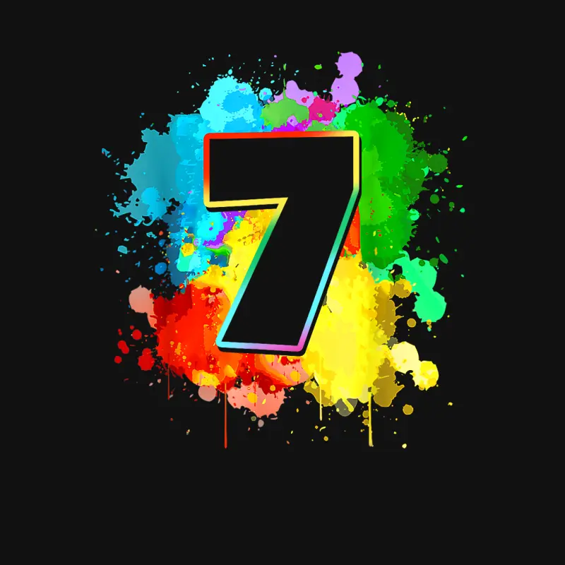 7Th Birthday Colorful Paint Splashes 7 Year Old Tie Dye Bday Baby Onesie