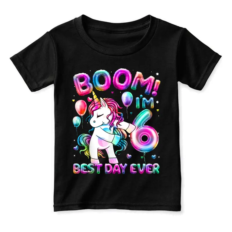 6 Years Old Flossing Unicorn Gifts 6Th Birthday Girl Party Toddler Staple T-Shirt
