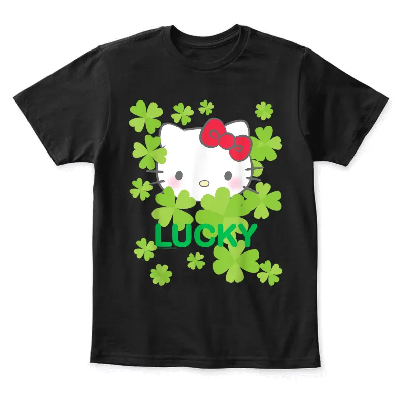 Hello Kitty Lucky Clover St. Patrick's Day Tee Shirt Youth Staple T-Shirt