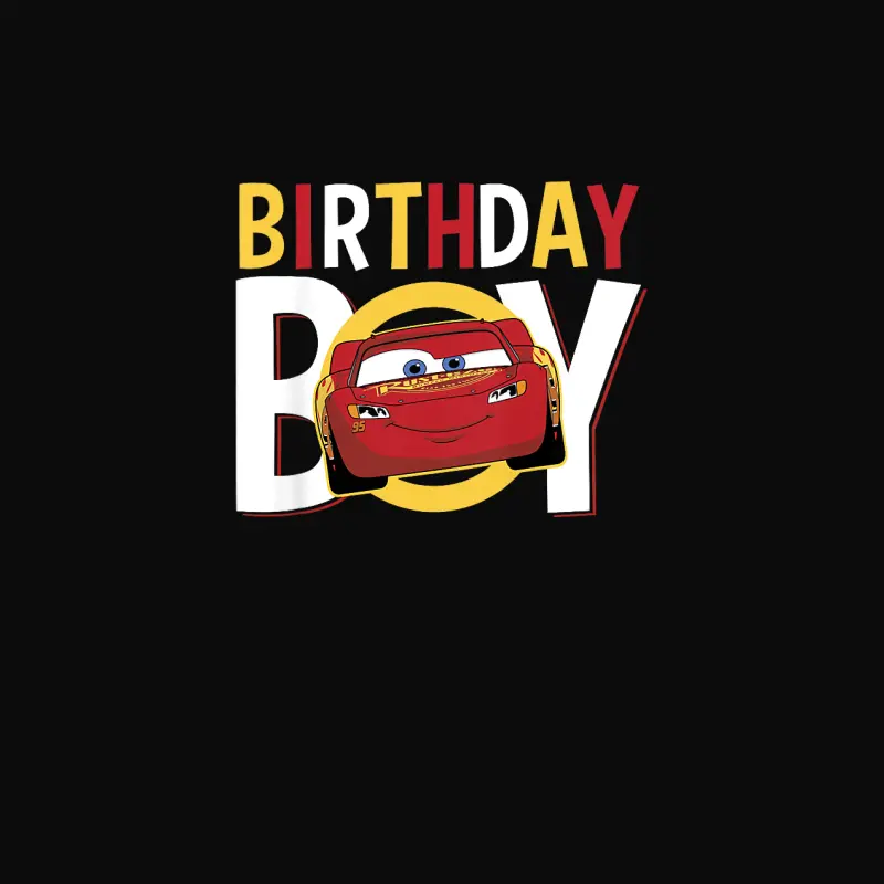 Disney Pixar Cars Birthday Boy Lightning Mcqueen Youth Unisex Staple T-Shirt