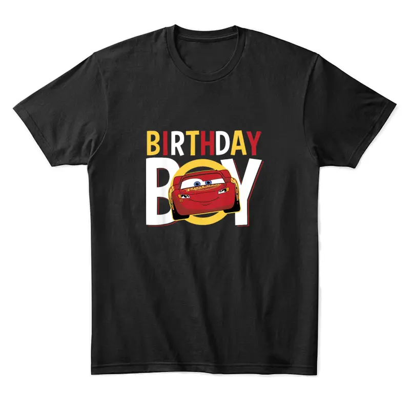 Disney Pixar Cars Birthday Boy Lightning Mcqueen Youth Unisex Staple T-Shirt