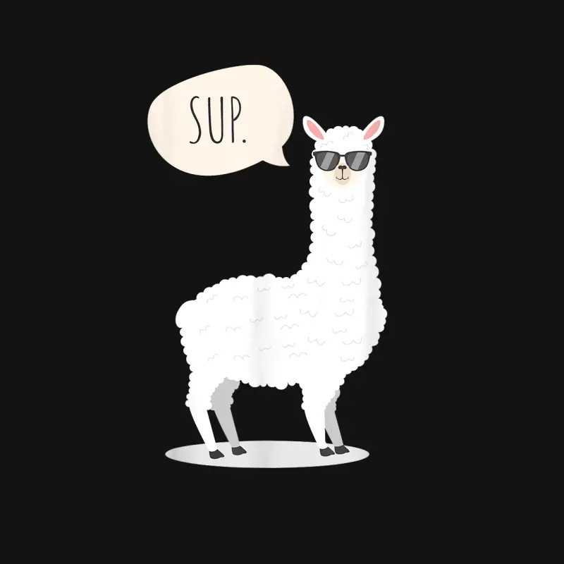 Sup No Drama Llama Alpaca Unisex Long Sleeve T-Shirt