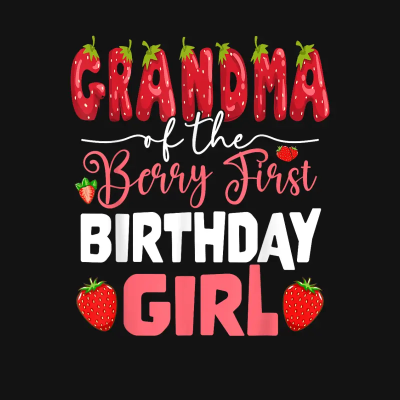 Grandma Of The Berry First Birthday Of Girl Strawberry Gigi Unisex Long Sleeve T-Shirt