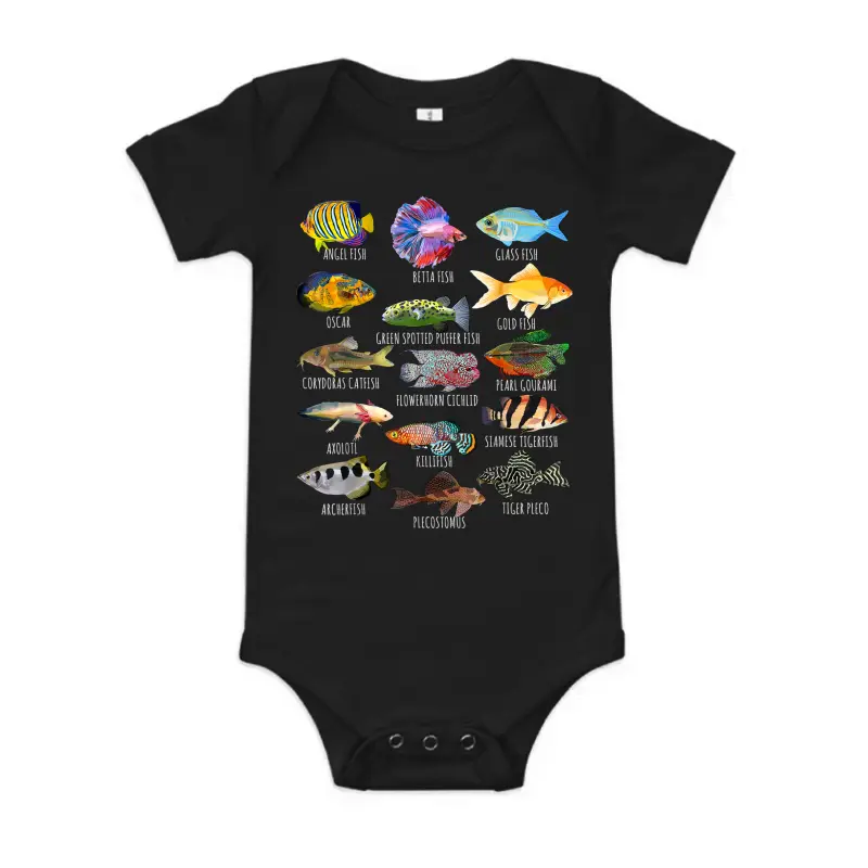 Fishkeeping Fish Species Biology Types Of Aquarium Fish Baby Onesie