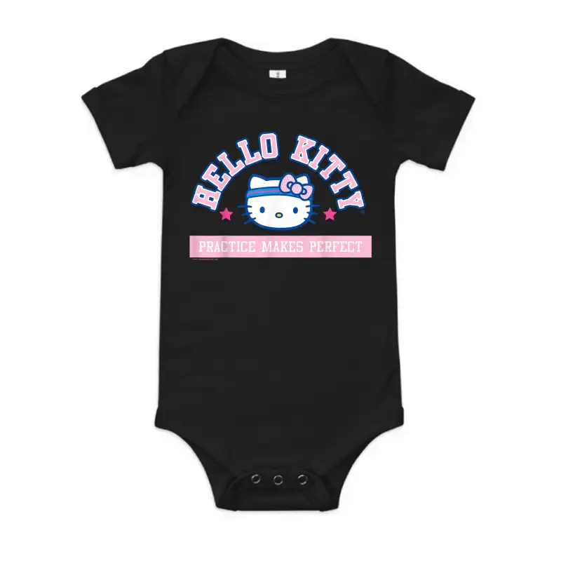 Hello Kitty Practice Makes Perfect Sports Athlete Tee Shirt Baby Onesie