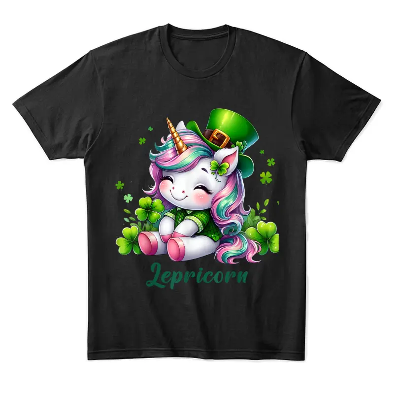 St Patricks Day Unicorn Cute Saint Pattys Girls Lepricorn Unisex Staple T-Shirt