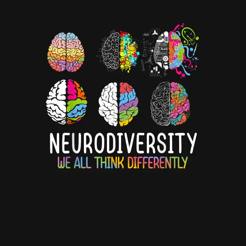 We All Think Differently Neurodiversity Shirt Autism Unisex Long Sleeve T-Shirt